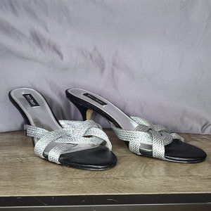 white house black market heeled sandals